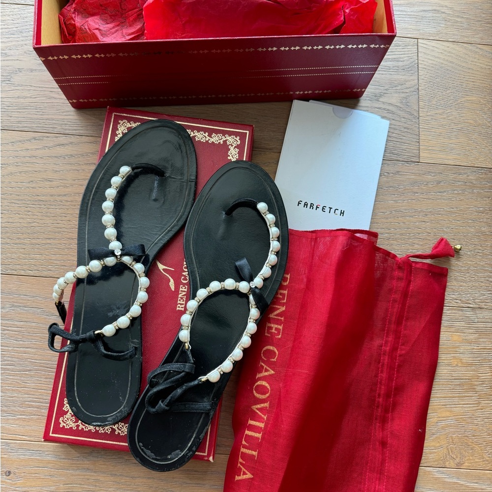 Rene Caovilla Pearl Sandals, size 39.5
